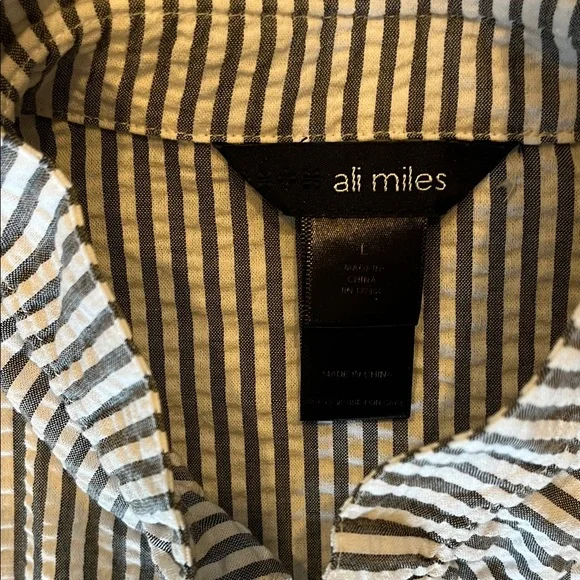 Ali Miles Striped Tunic Size L - Picture 2 of 7